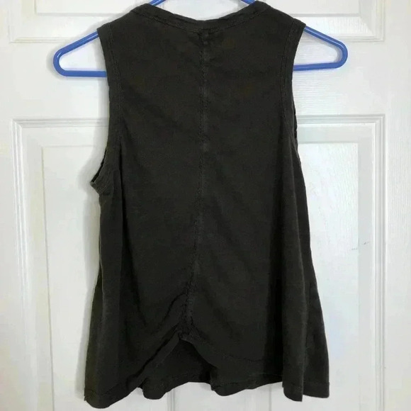 Lucky Brand Embroidered  Leaf Ruched Back Tank SM - Picture 10 of 16